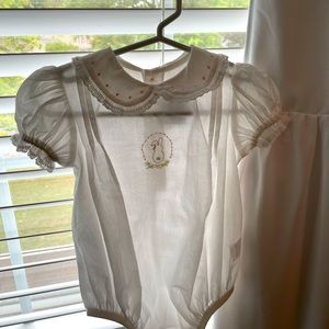 Beautifully embroidered Easter or spring bunny bubble